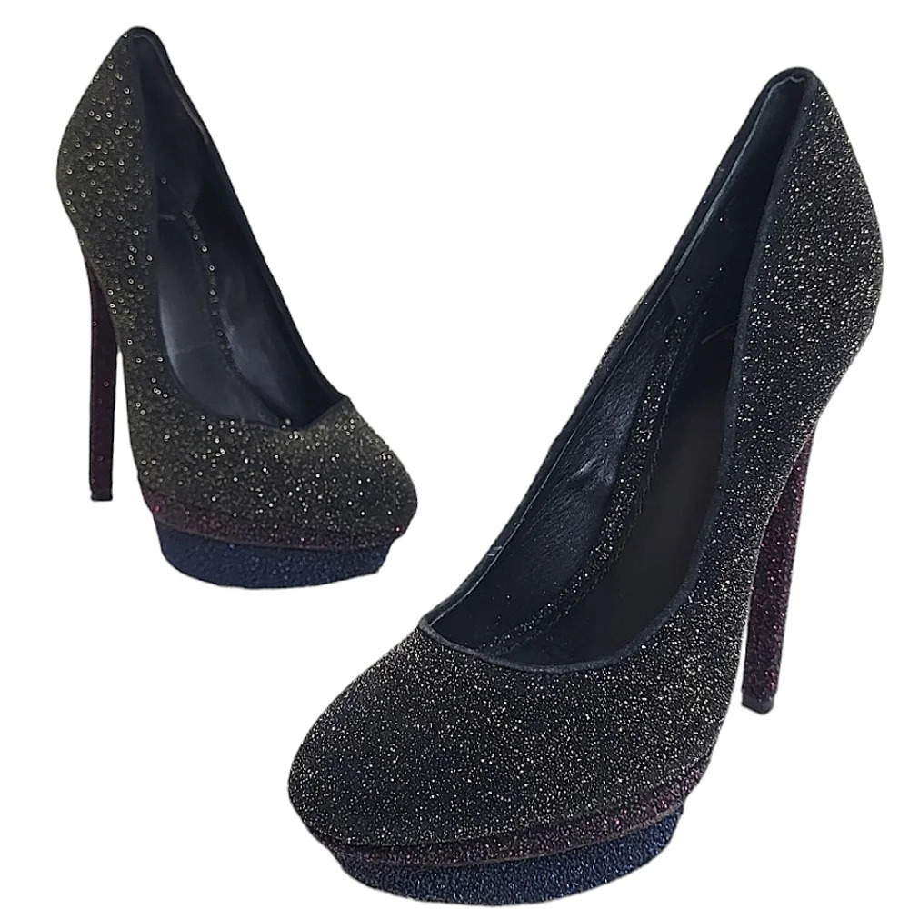 Brain Atwood Color Block Crystal Platform Pump He… - image 1